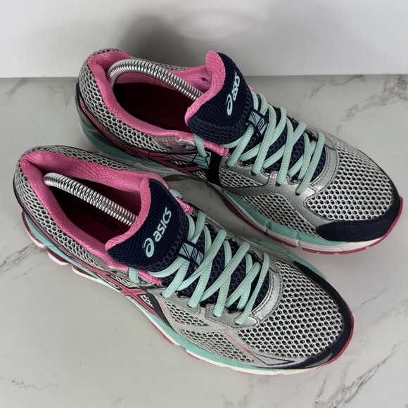 ASICS GT-2000 3 Running Shoes Womens 9.5 Teal Pink Gray Athletic Sneaker Walking - Picture 3 of 10